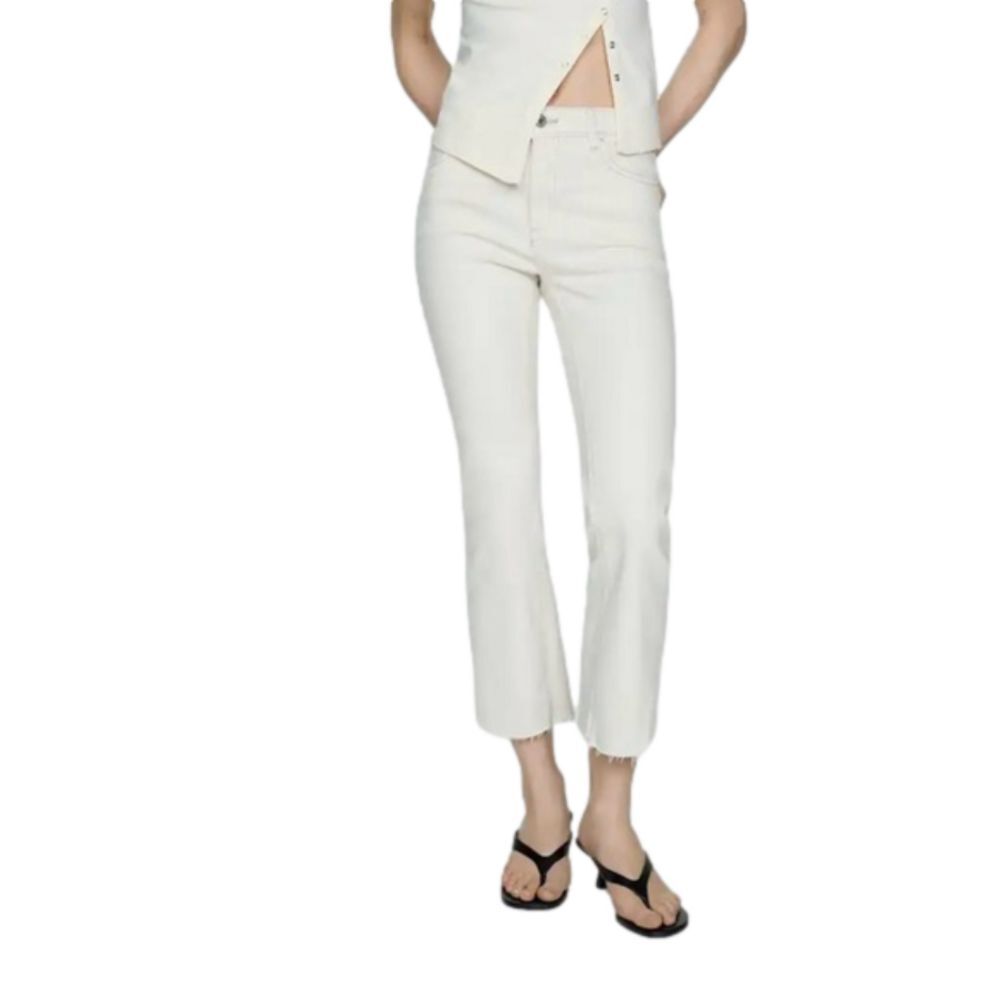 MNG Mango Sayana cropped white jeans